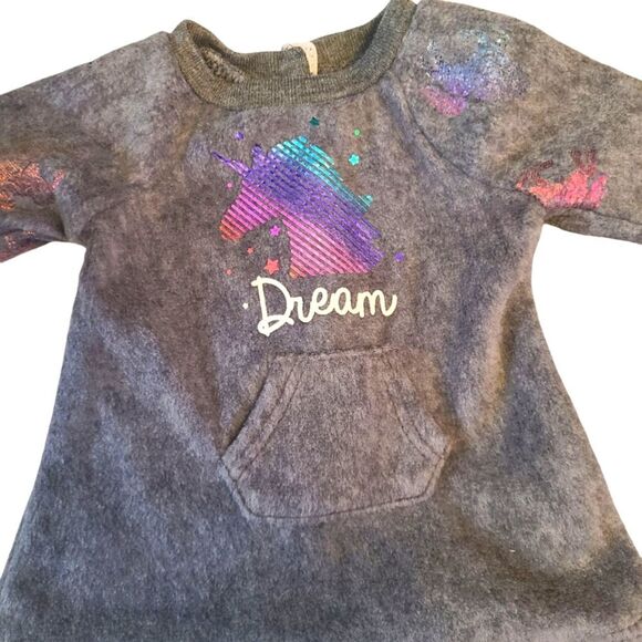 Pefect Pair Nightie Plush Fleece sz 7/8 Unicorn Plus 18" Doll's Nighty - Picture 9 of 13